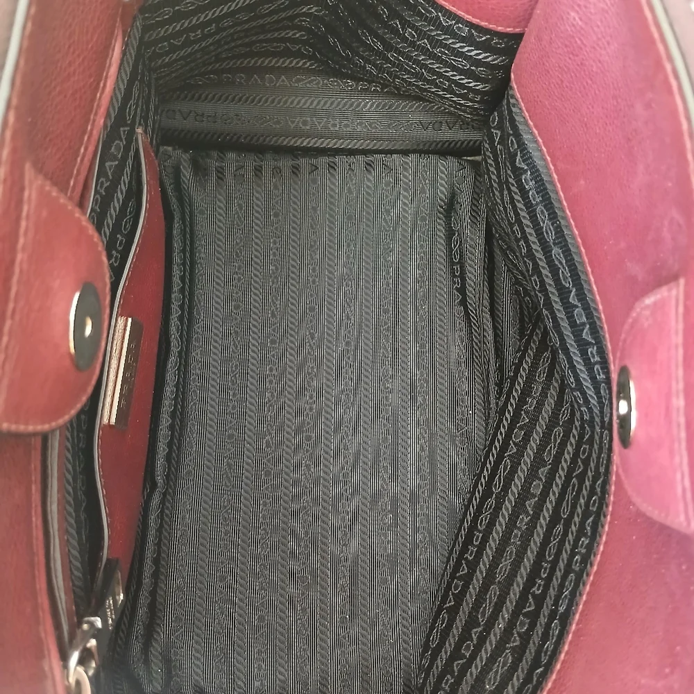 Prada Twin Pocket Glace Calf Tote Bag - Picture 8 of 16